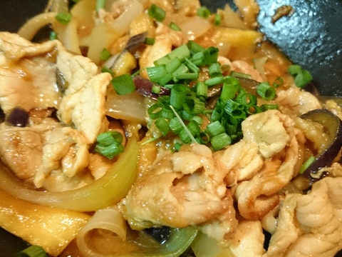 ストウブDe〜時短麻婆なす風